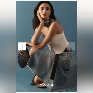 Citizens of Humanity Mina Reworked Denim Midi Skirt by Anthropologie size 27